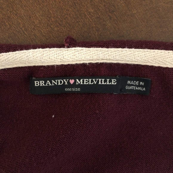 Brandy Melville Maroon Hoodie - Picture 3 of 3